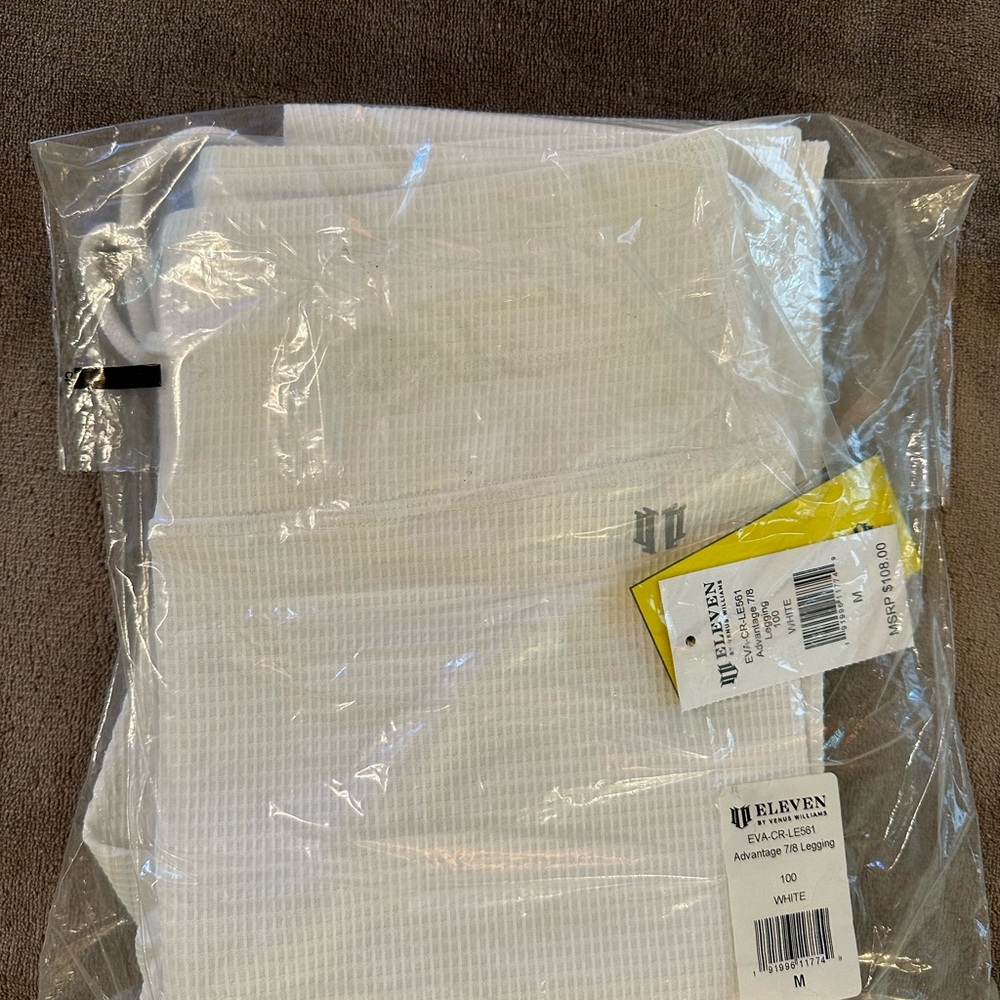 EleVen by Venus Williams White Textured Leggings - Picture 3 of 6